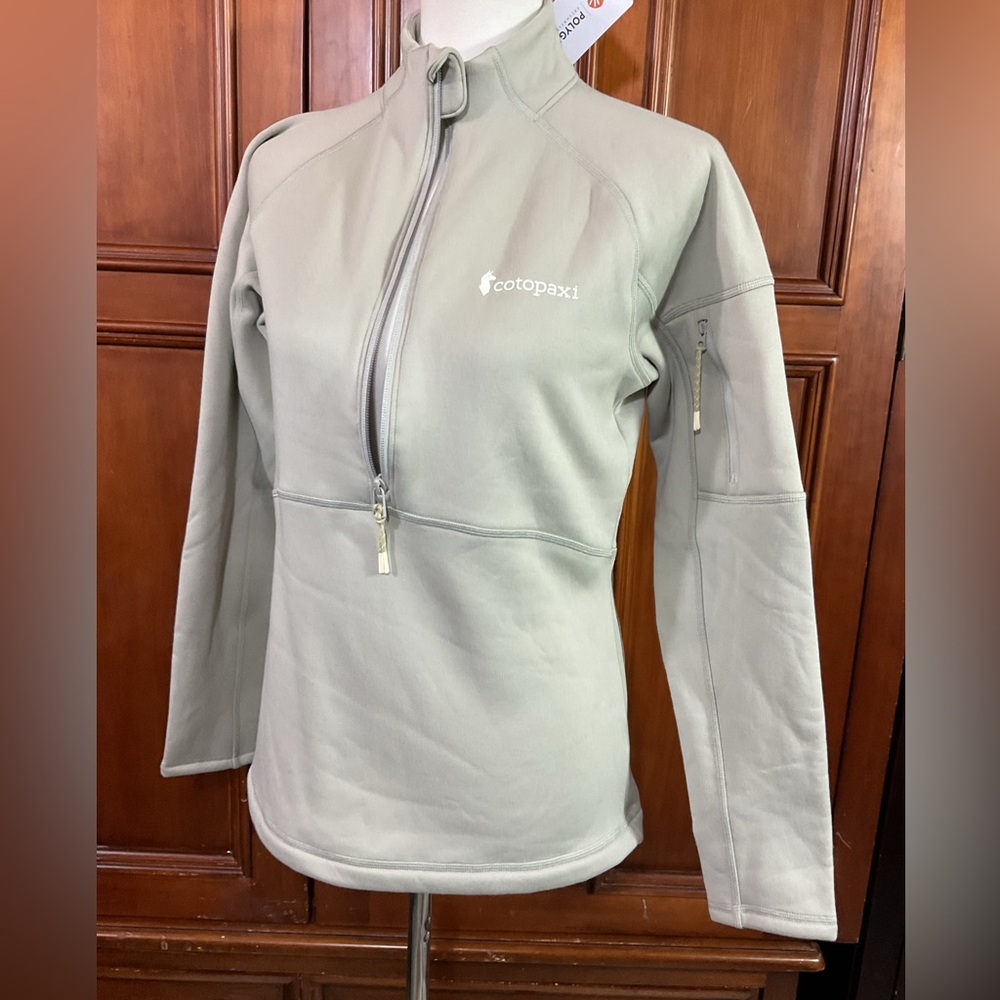 Cotopaxi Womens Performance 1/2 Zip Fleece Lined In Pebble Gray Size Small NWT